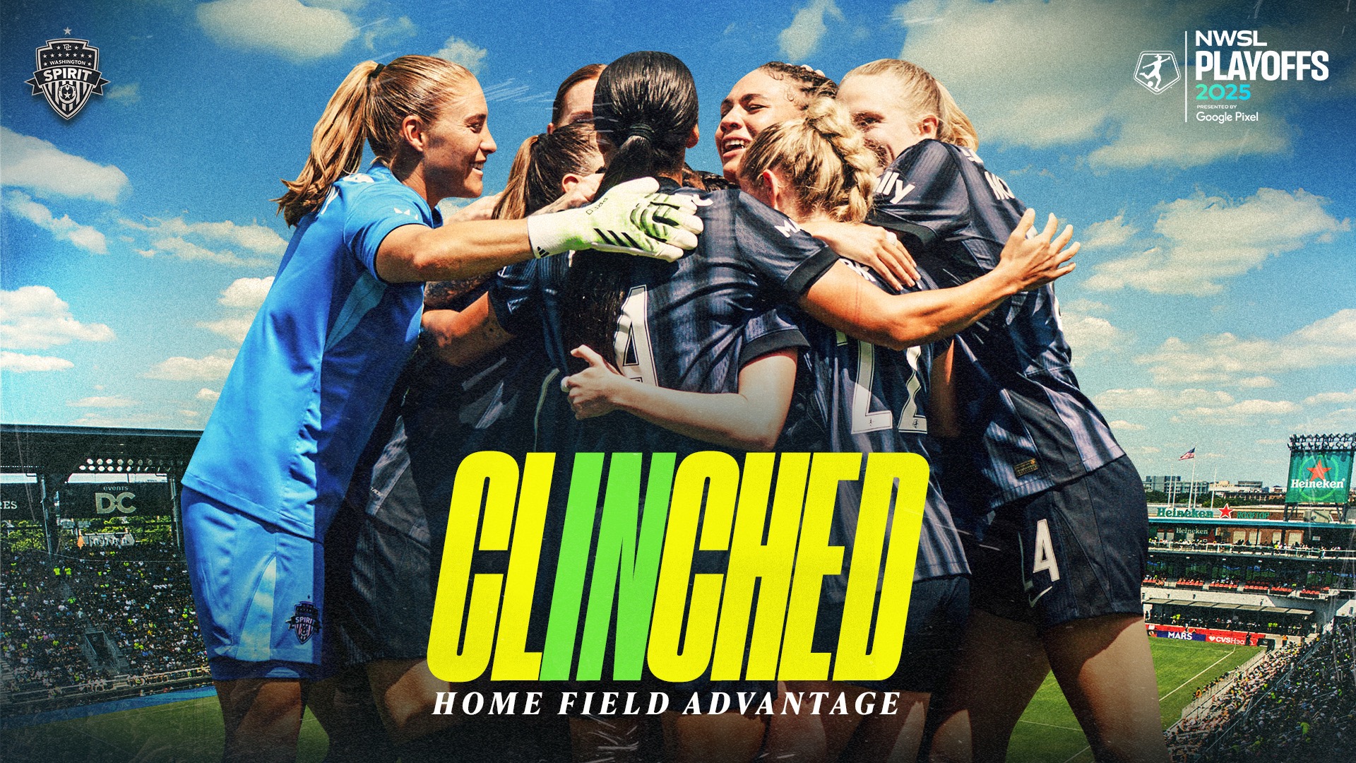 Lee más sobre el artículo Washington Spirit logra ventaja de local en los playoffs de la NWSL 2025, presentado por Google Pixel